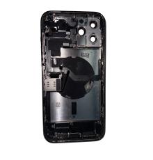 Корпус с задней крышкой в сборе iPhone 12 ProMax (снятый, со шлейфами)(черный)