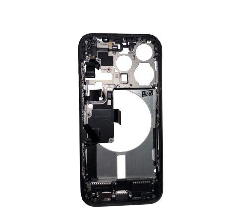 Средняя часть корпуса iPhone 15 Pro (Черный) с Разбора с потертостями