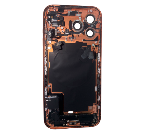 Корпус с Задней крышкой в сборе iPhone 17 ProMax Sim(снятый, со шлейфами)(orange) (Идеал.)