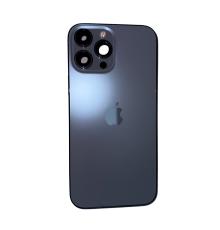 Корпус с задней крышкой в сборе iPhone 13 ProMax (снятый, со шлейфами)(голубой)
