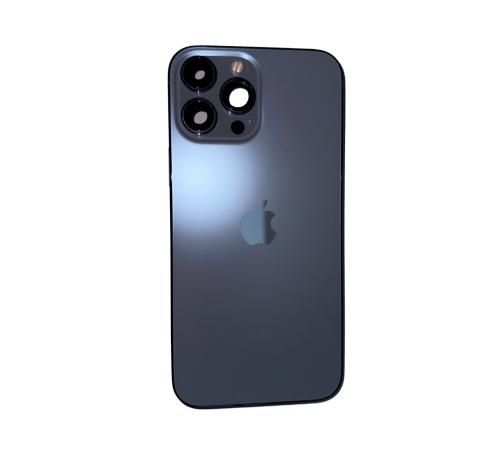 Корпус с задней крышкой в сборе iPhone 13 ProMax (снятый, со шлейфами)(голубой)